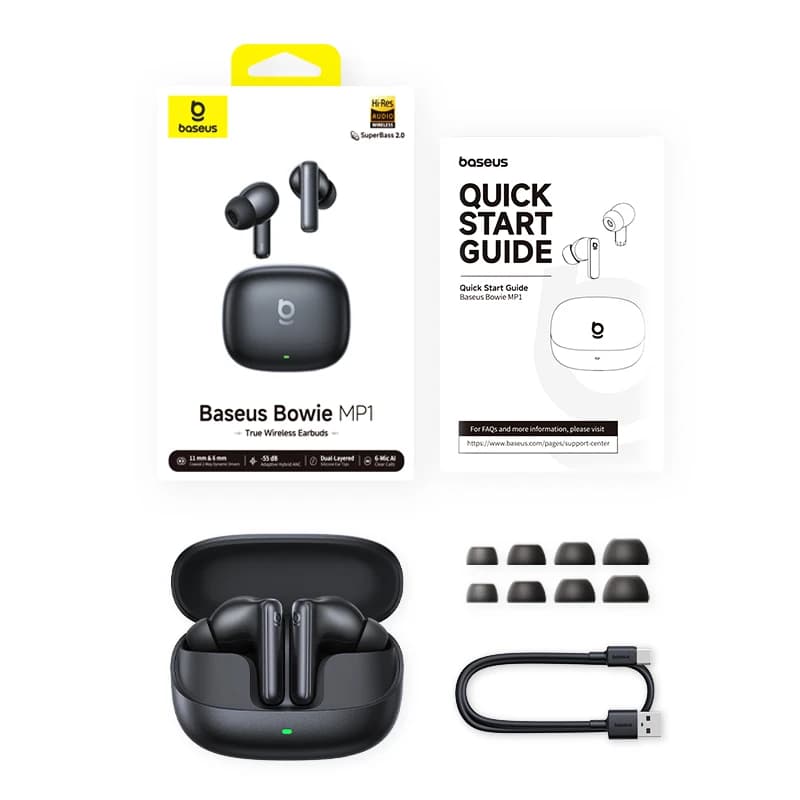 Auriculares Baseus Bowie MP1 ANC — Cosmic Black