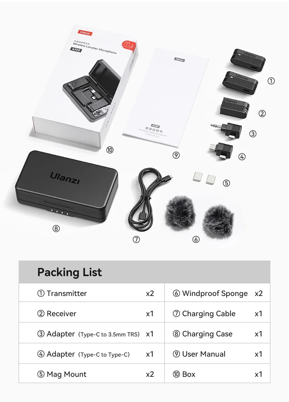 Micrófono Ulanzi A100 · USB-C