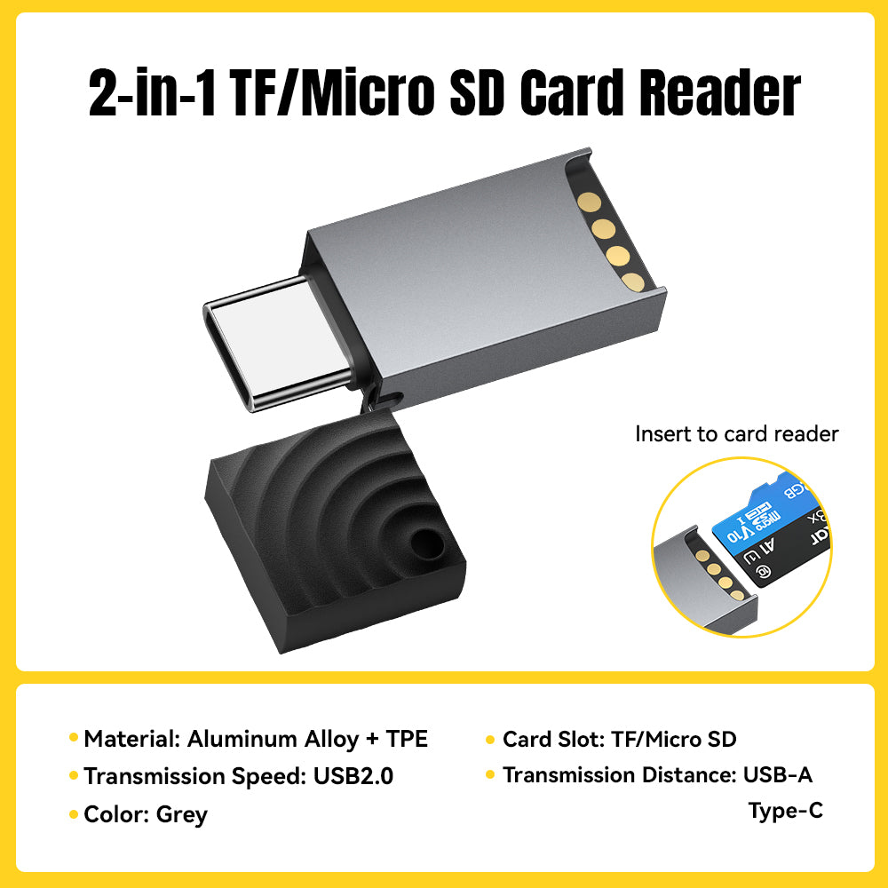 Lector de tarjetas ESSAGER 2 en 1 · Micro SD/TF