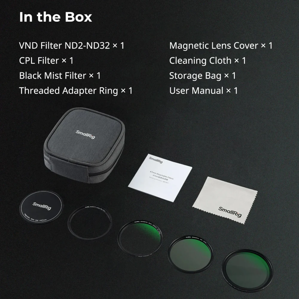 Kit de filtros SmallRig 4726 · 67 mm